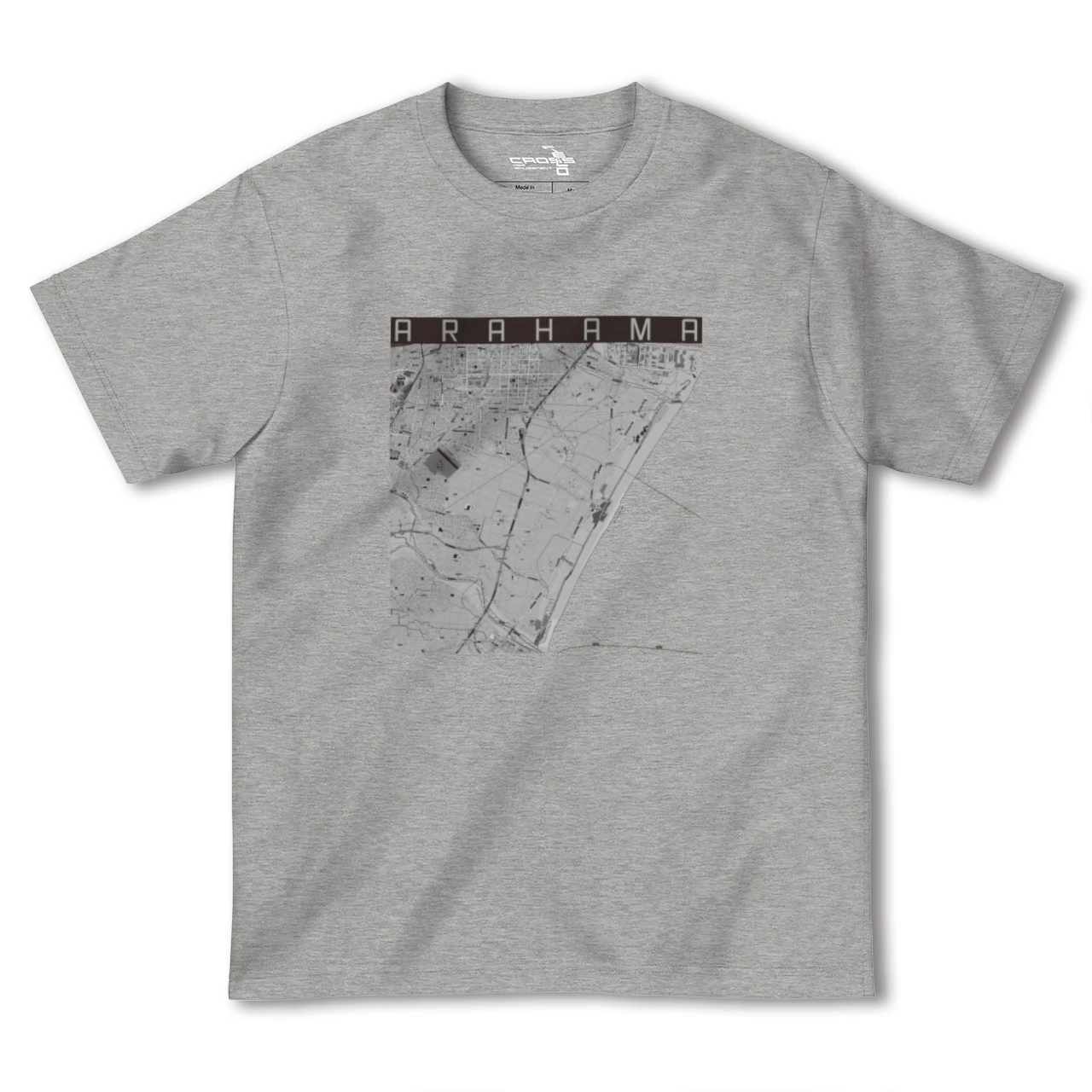 【荒浜(宮城県)】地図柄ヘビーウェイトTシャツ