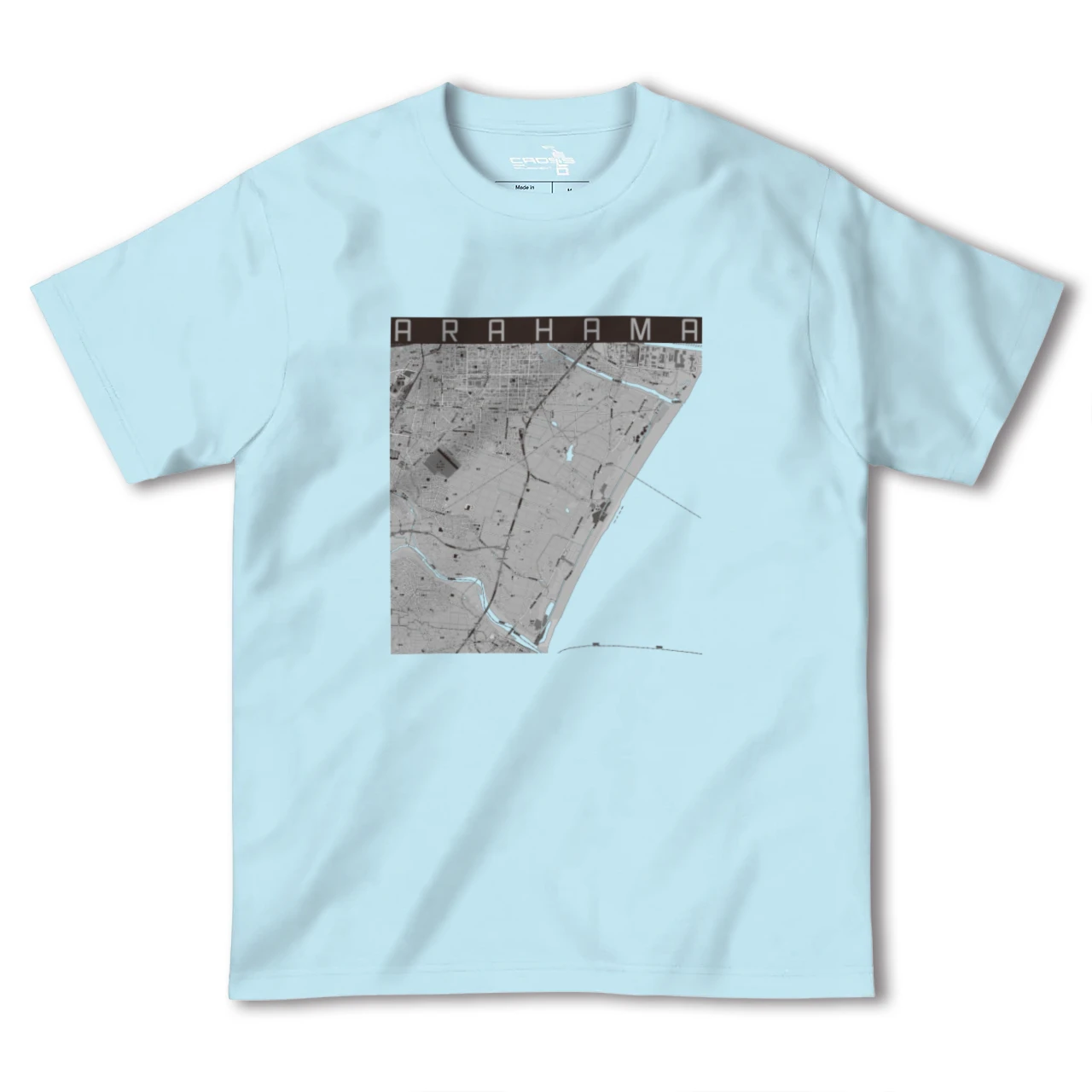【荒浜(宮城県)】地図柄ヘビーウェイトTシャツ