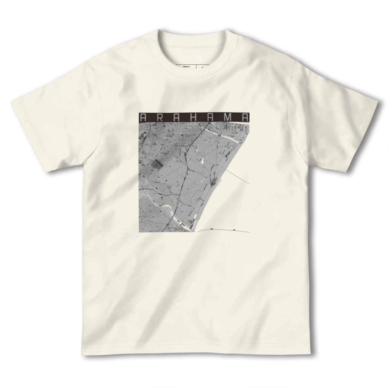 【荒浜(宮城県)】地図柄ヘビーウェイトTシャツ