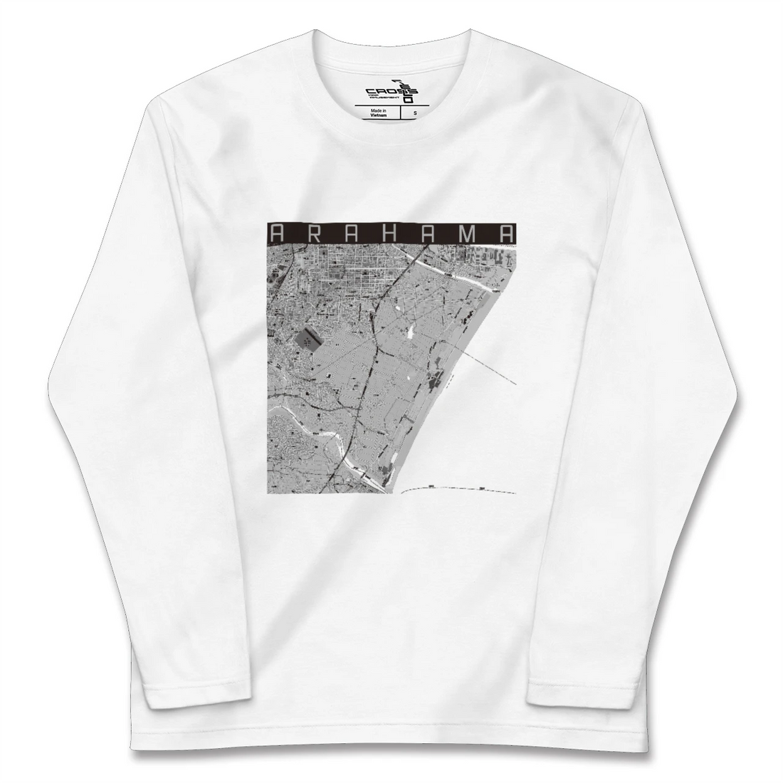 【荒浜(宮城県)】地図柄ロングスリーブTシャツ