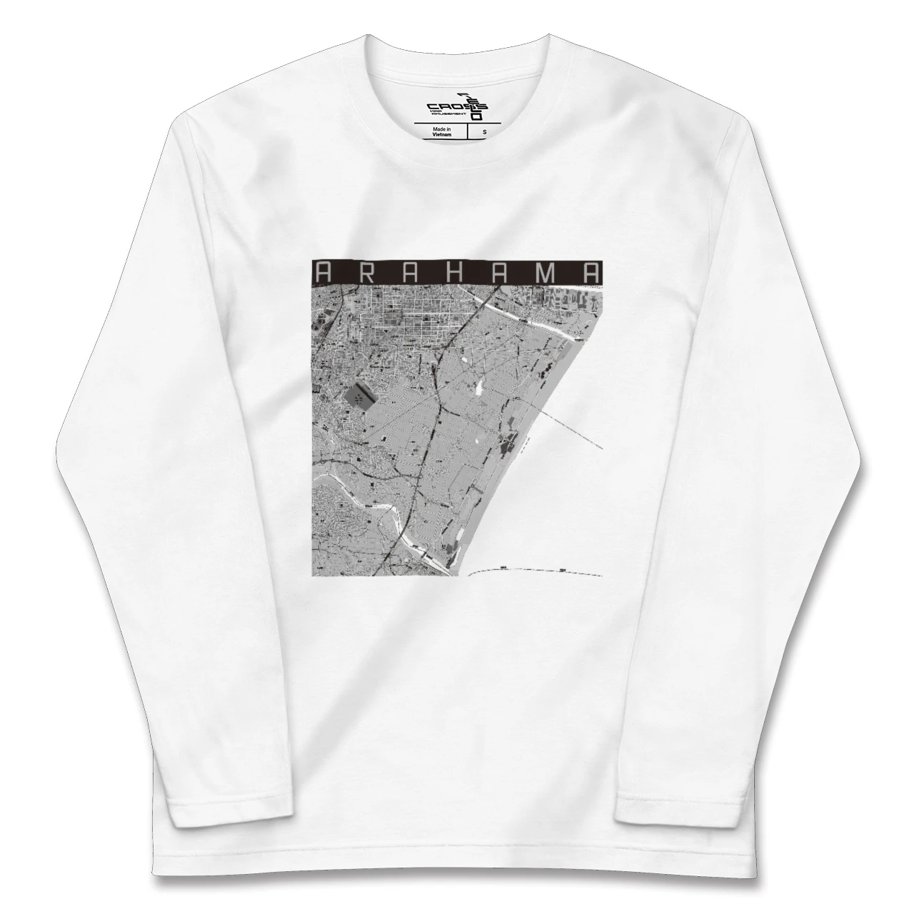 【荒浜(宮城県)】地図柄ロングスリーブTシャツ
