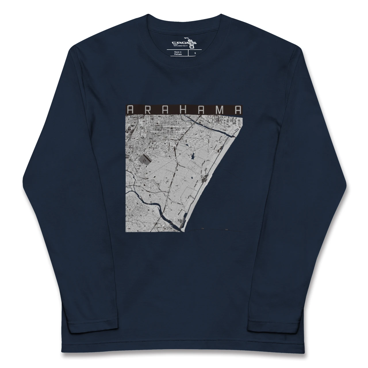 【荒浜(宮城県)】地図柄ロングスリーブTシャツ