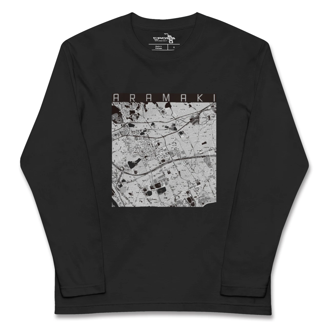 【荒牧(兵庫県)】地図柄ロングスリーブTシャツ