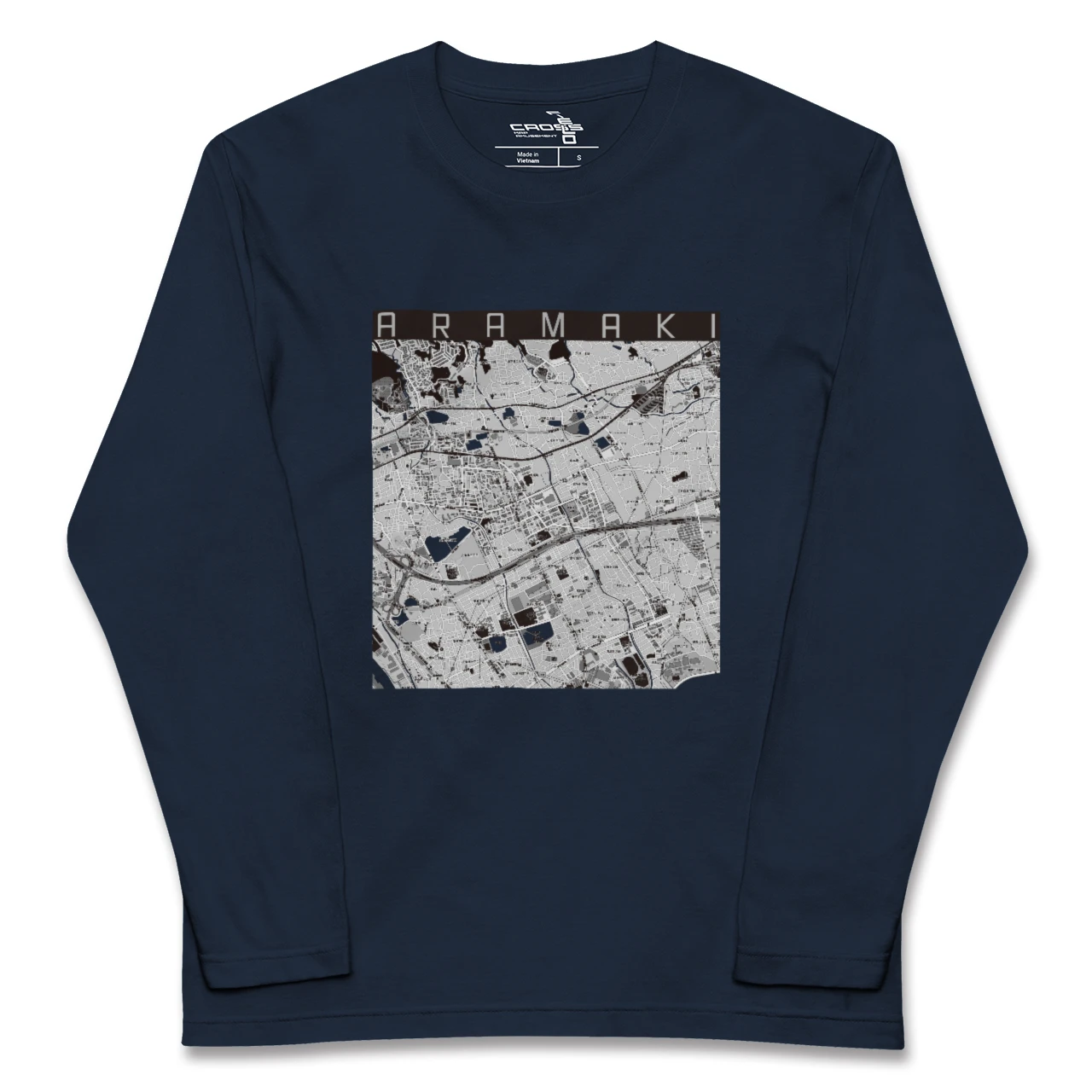 【荒牧(兵庫県)】地図柄ロングスリーブTシャツ