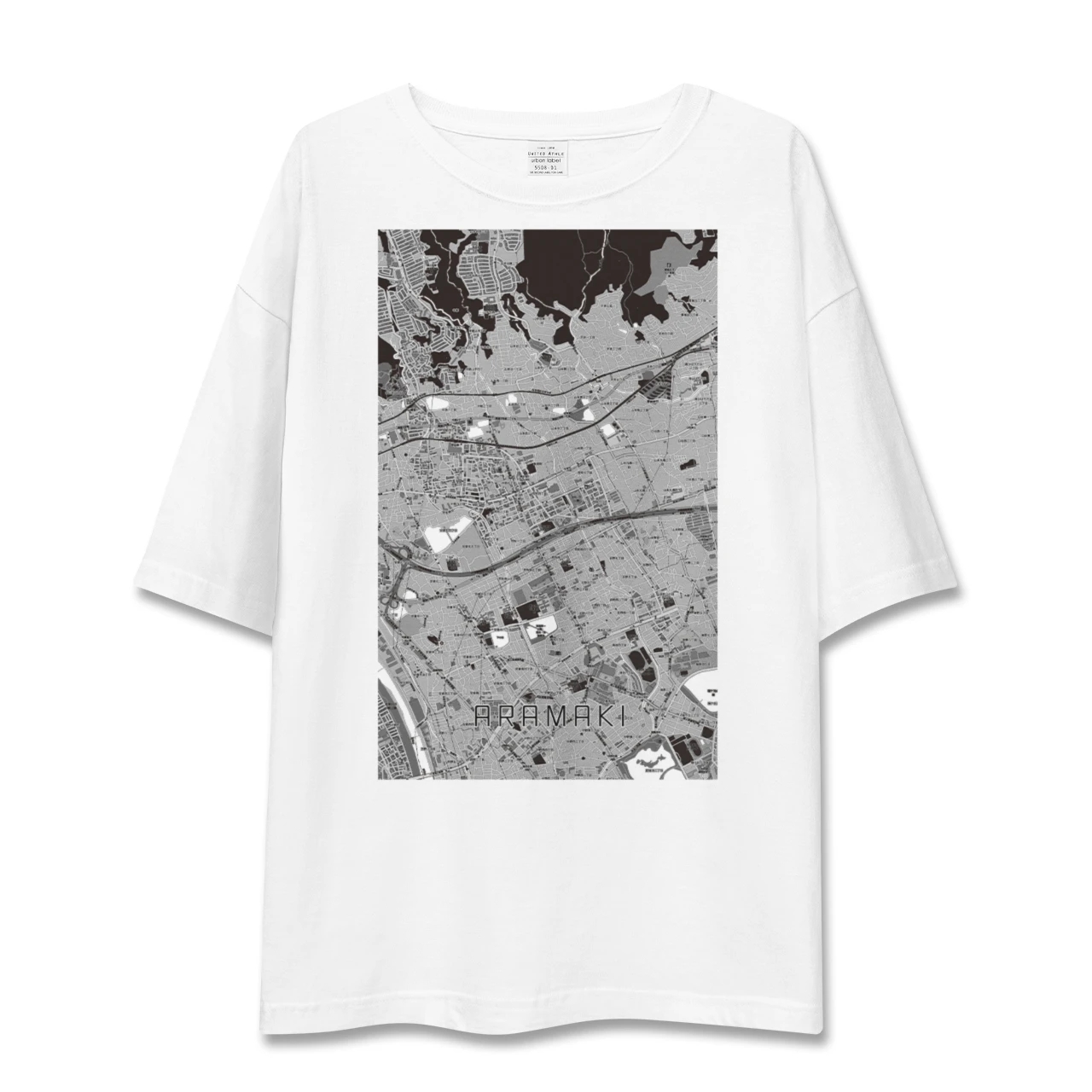 【荒牧(兵庫県)】地図柄ビッグシルエットTシャツ