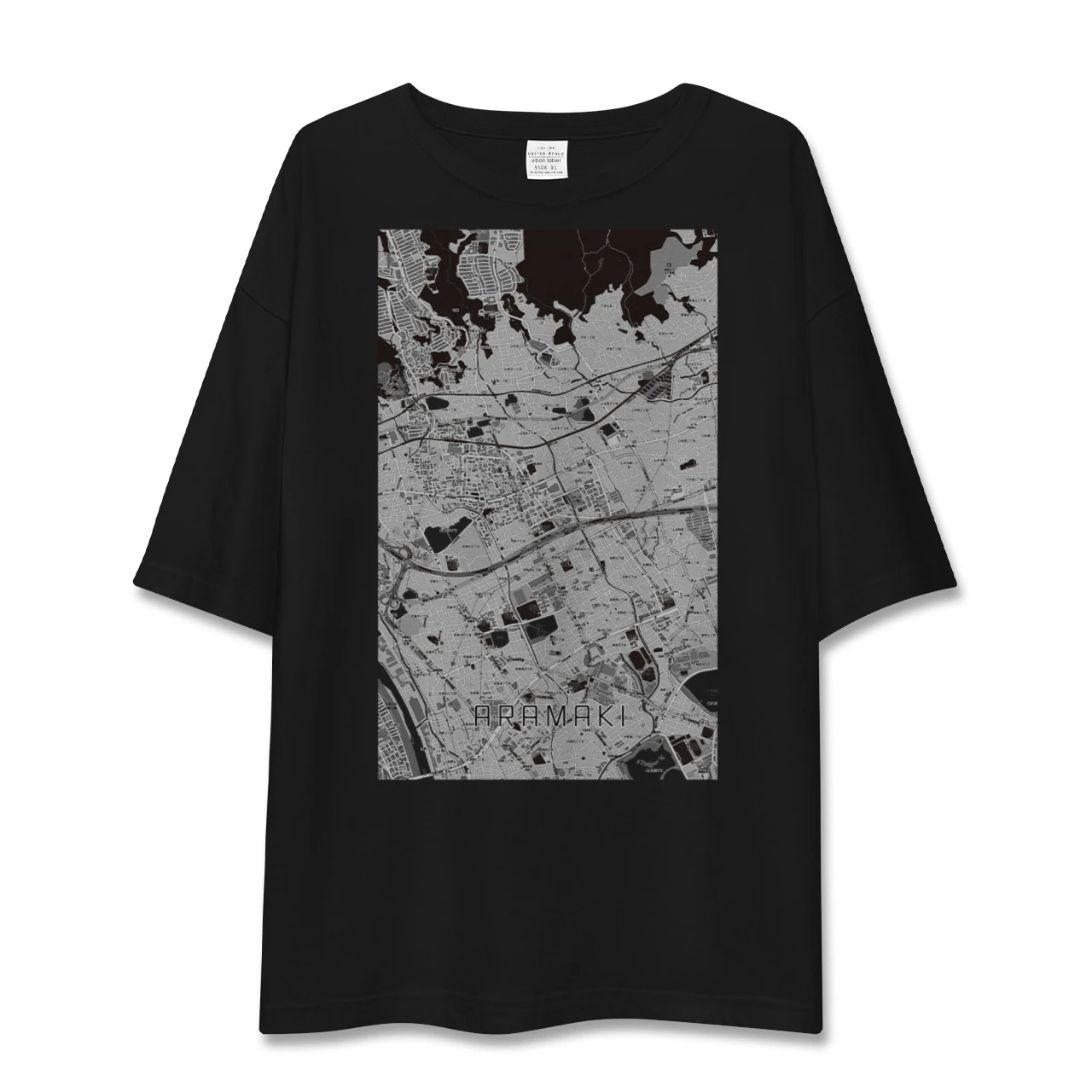 【荒牧(兵庫県)】地図柄ビッグシルエットTシャツ