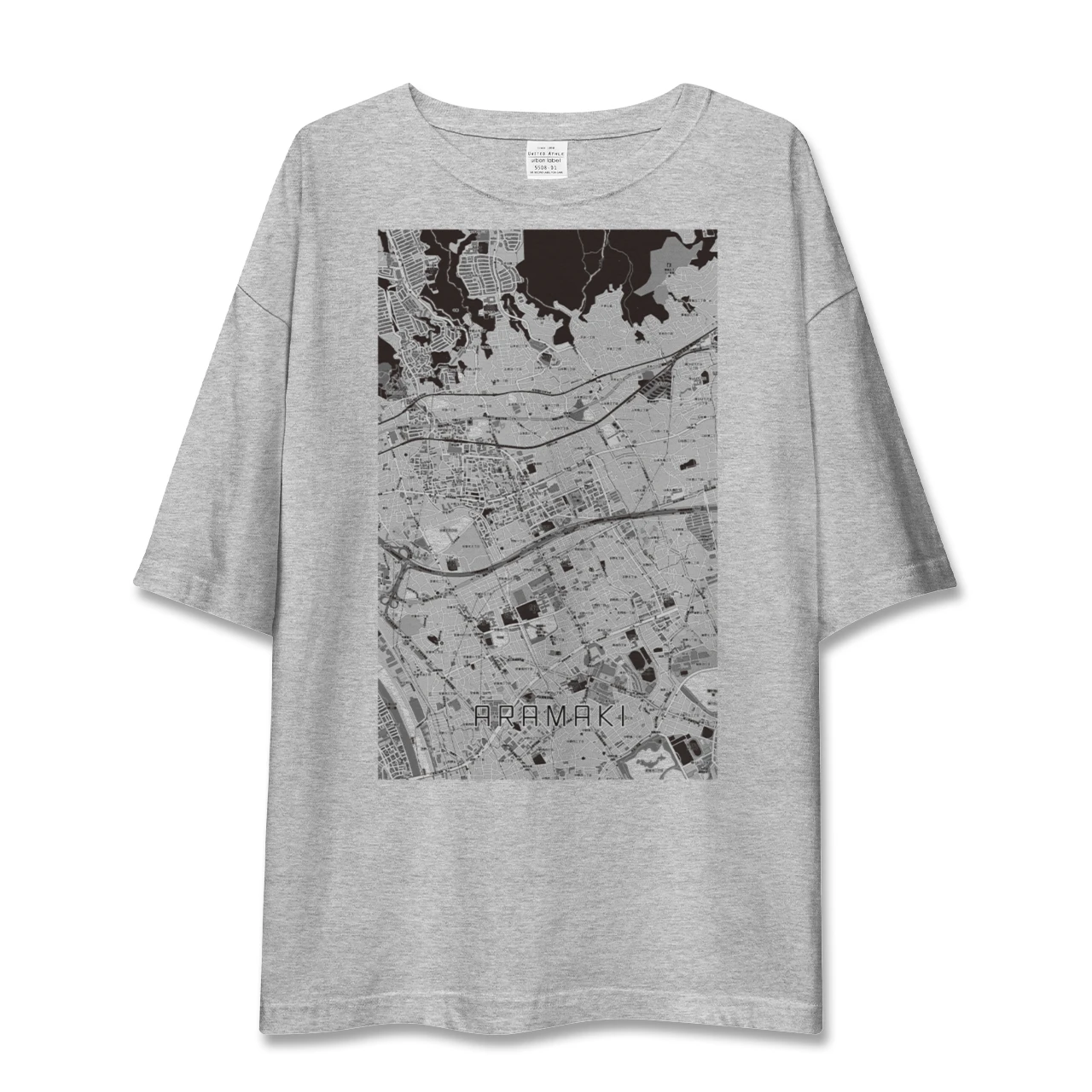 【荒牧(兵庫県)】地図柄ビッグシルエットTシャツ