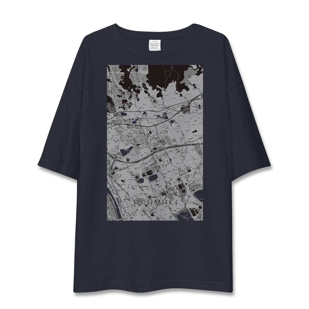 【荒牧(兵庫県)】地図柄ビッグシルエットTシャツ
