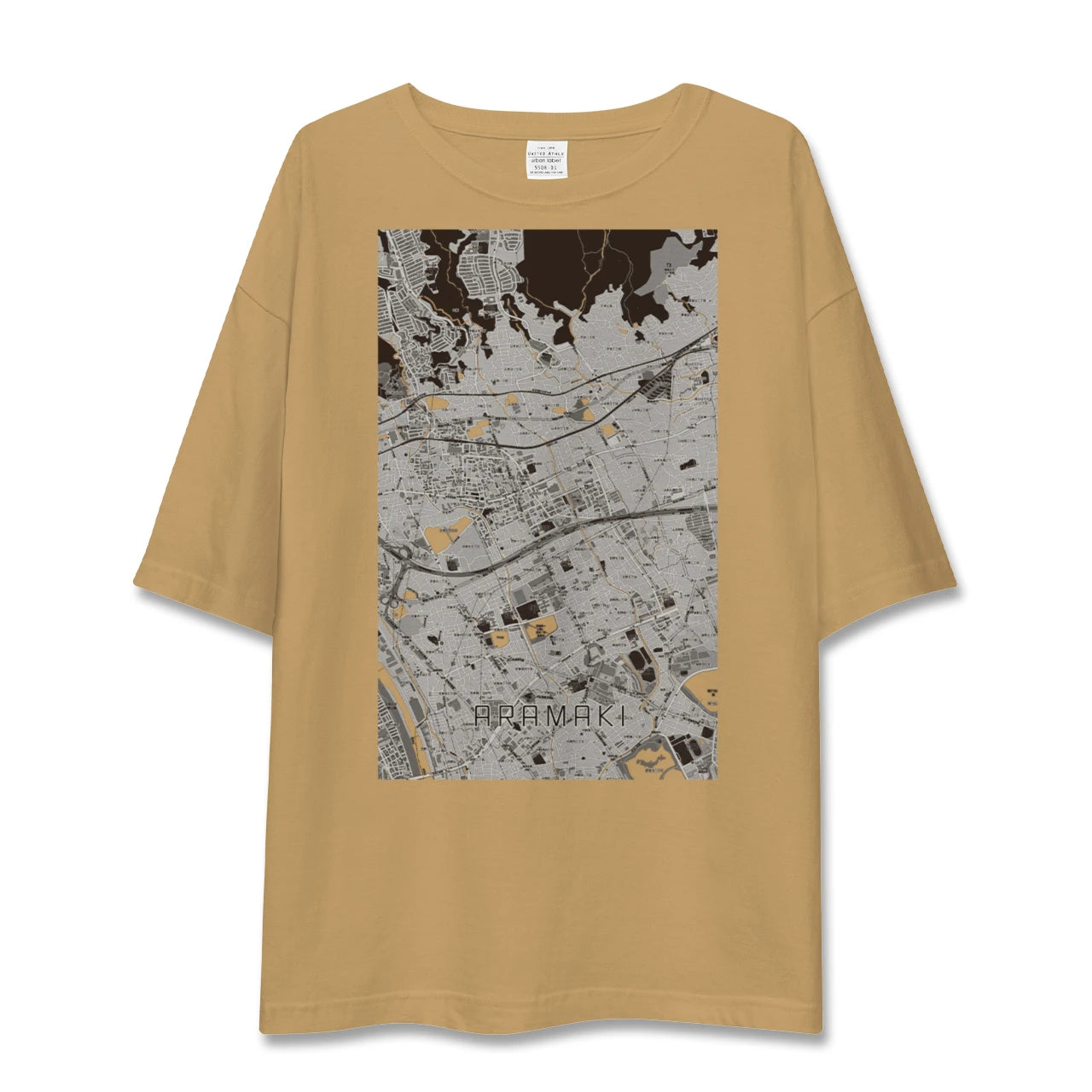 【荒牧(兵庫県)】地図柄ビッグシルエットTシャツ