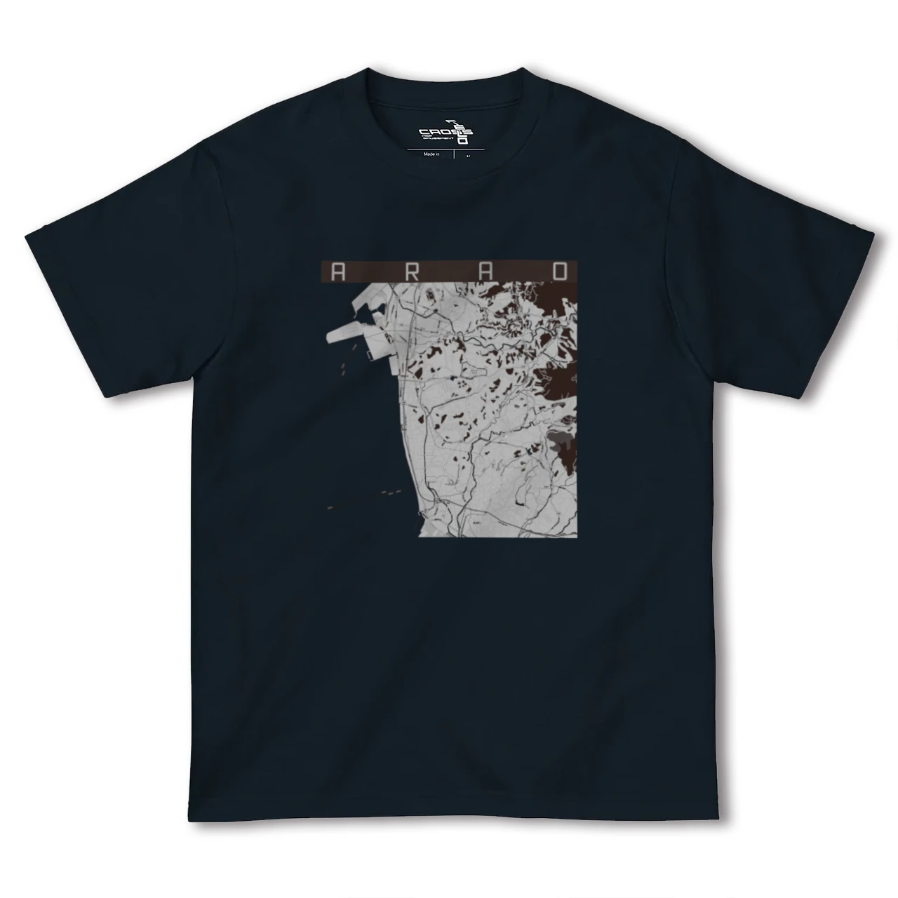 【荒尾(熊本県)】地図柄ヘビーウェイトTシャツ