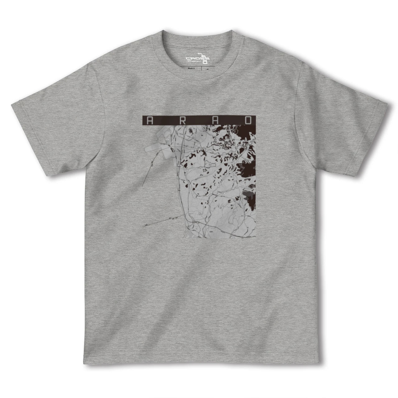 【荒尾(熊本県)】地図柄ヘビーウェイトTシャツ