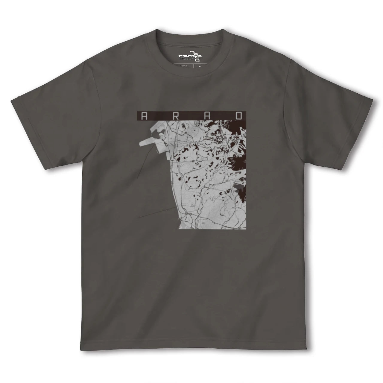【荒尾(熊本県)】地図柄ヘビーウェイトTシャツ