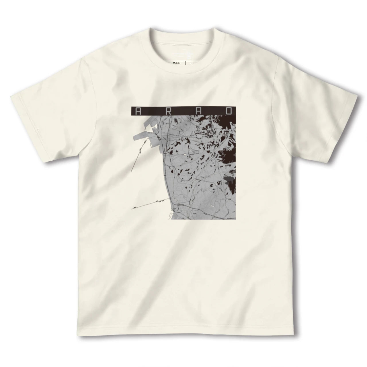 【荒尾(熊本県)】地図柄ヘビーウェイトTシャツ