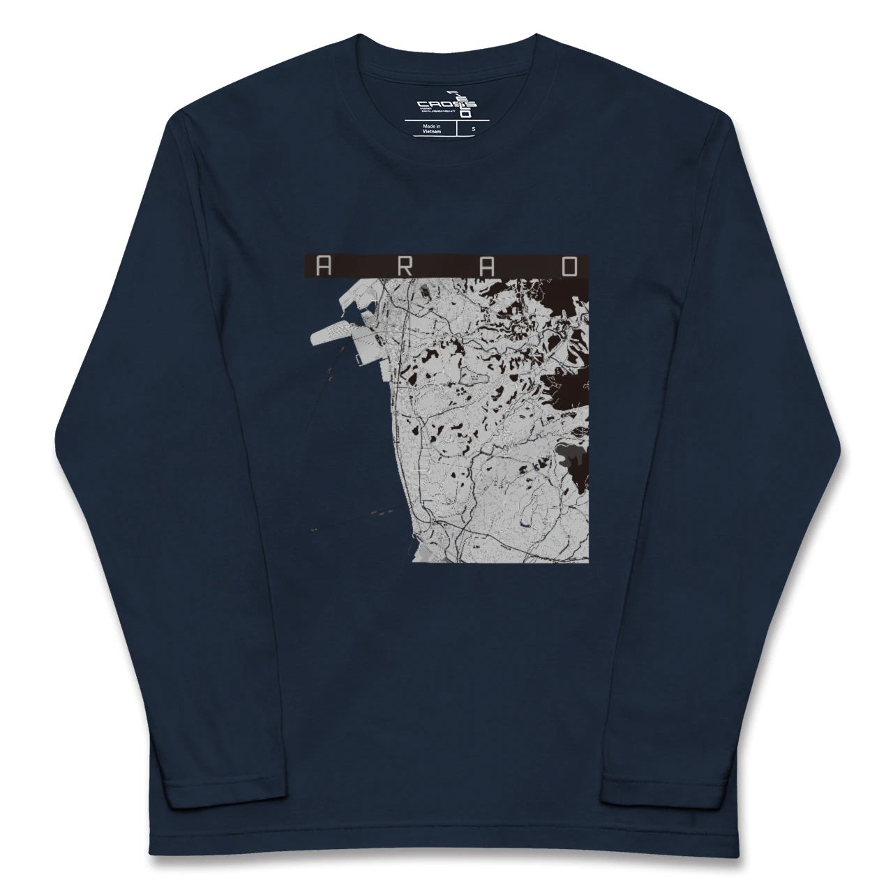 【荒尾(熊本県)】地図柄ロングスリーブTシャツ