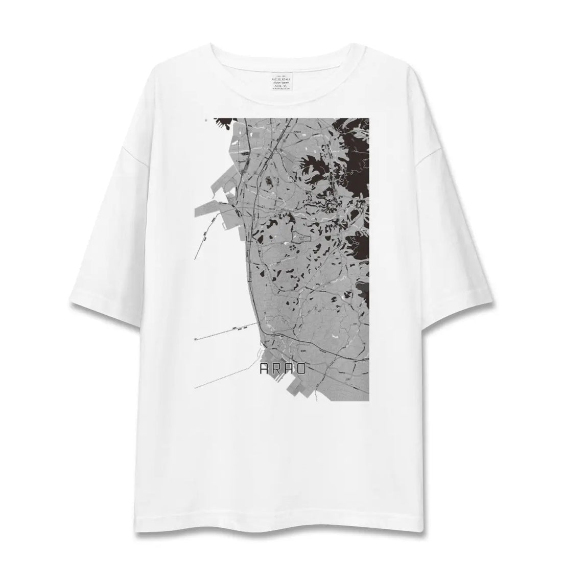【荒尾(熊本県)】地図柄ビッグシルエットTシャツ