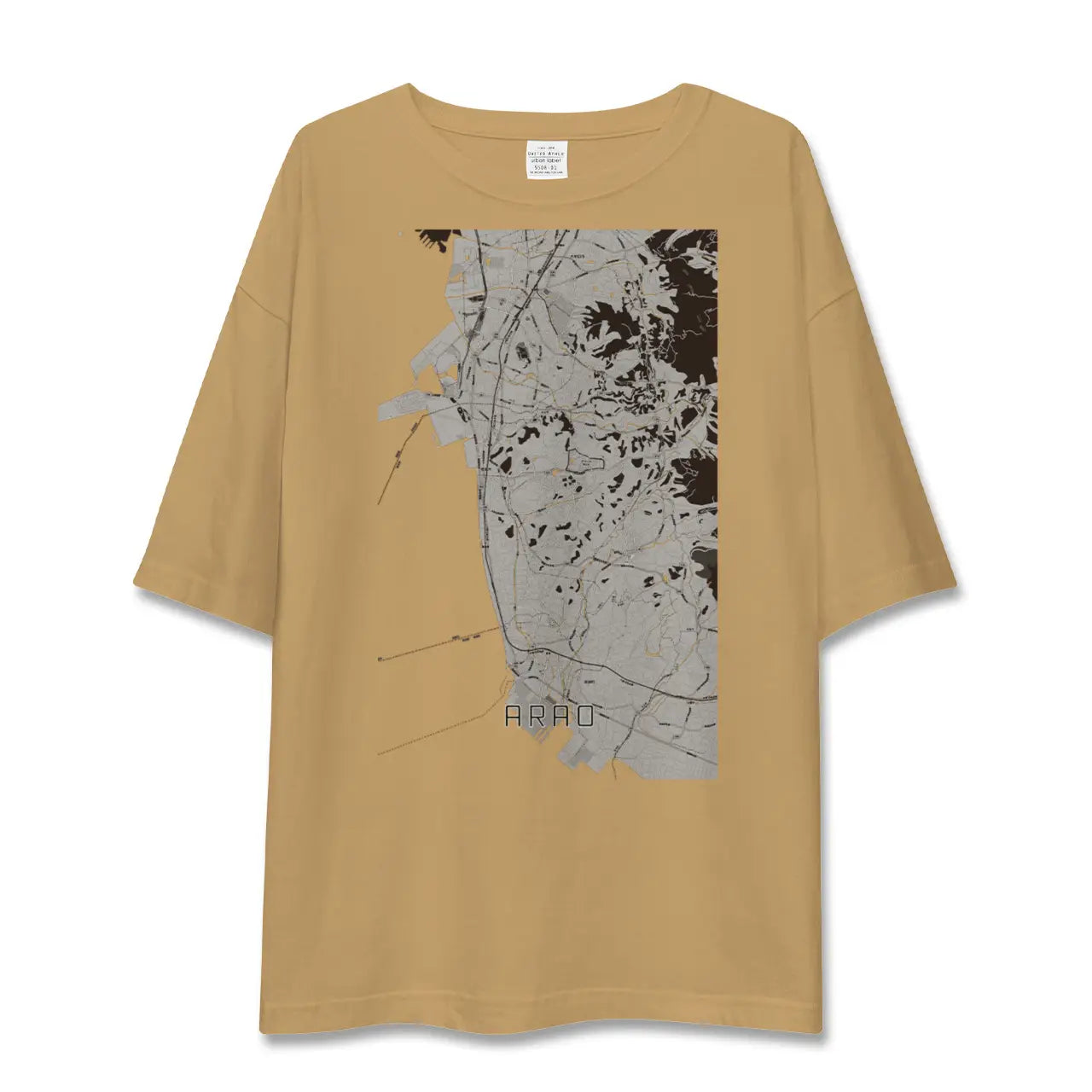 【荒尾(熊本県)】地図柄ビッグシルエットTシャツ