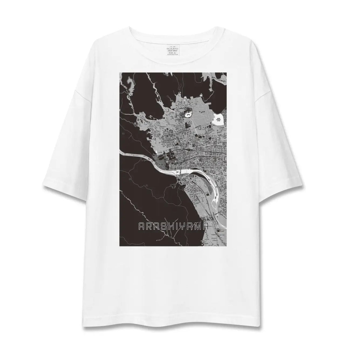 【嵐山(京都府)】地図柄ビッグシルエットTシャツ