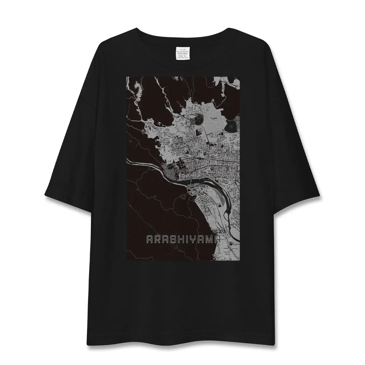 【嵐山(京都府)】地図柄ビッグシルエットTシャツ