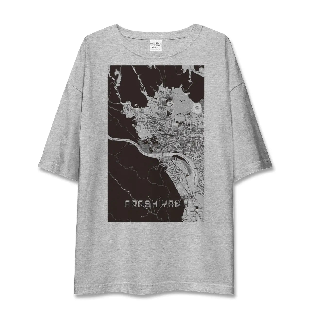 【嵐山(京都府)】地図柄ビッグシルエットTシャツ