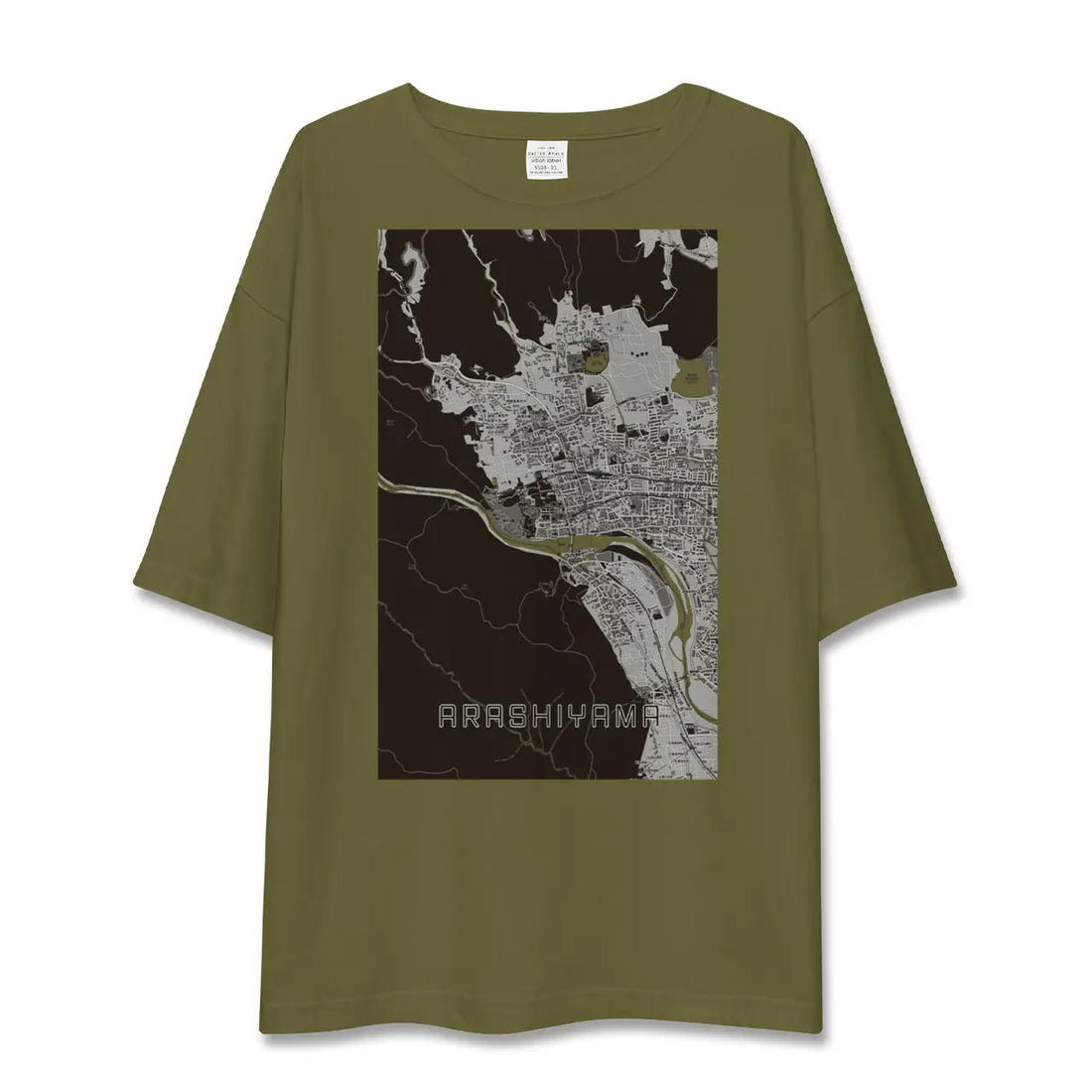 【嵐山(京都府)】地図柄ビッグシルエットTシャツ