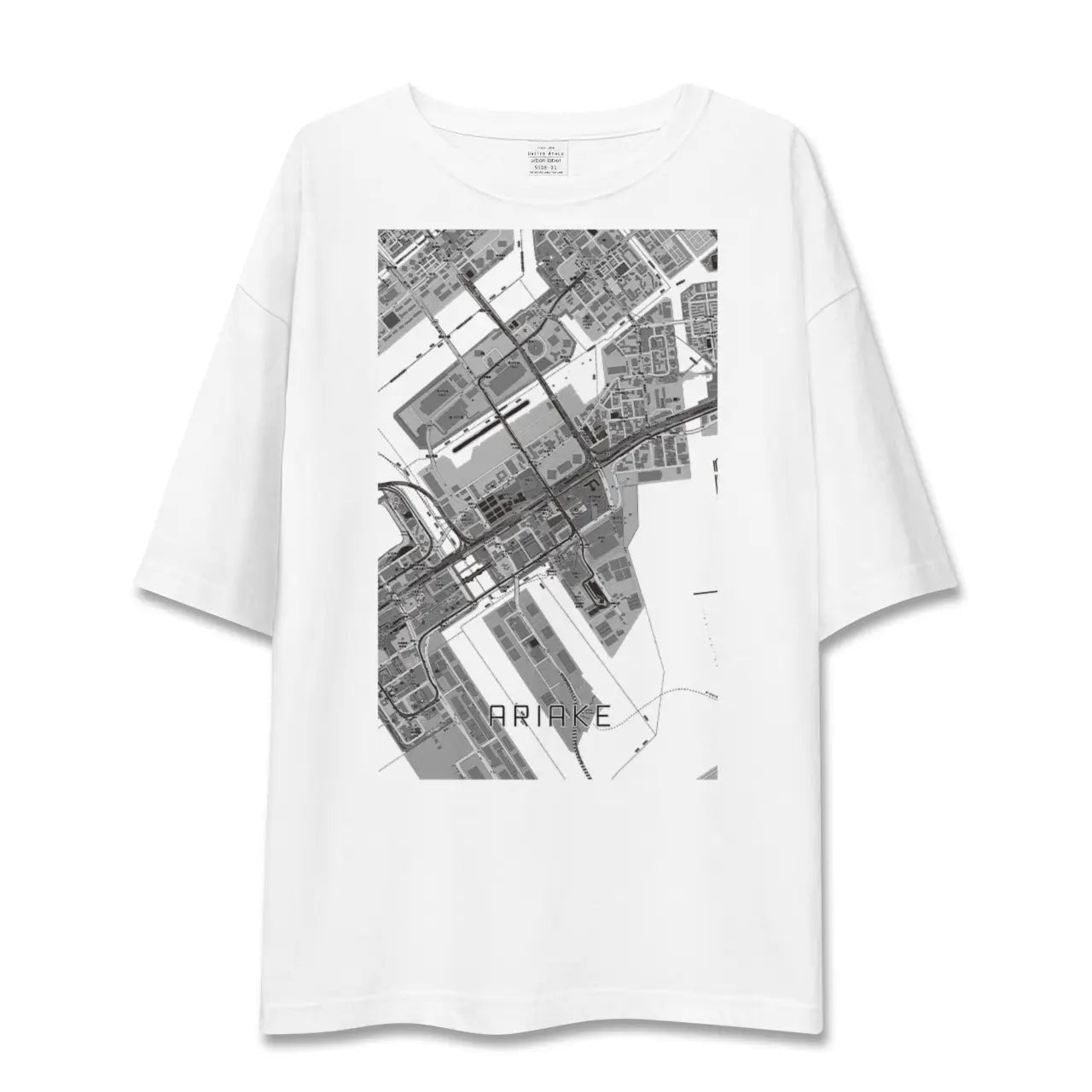 【有明(東京都)】地図柄ビッグシルエットTシャツ