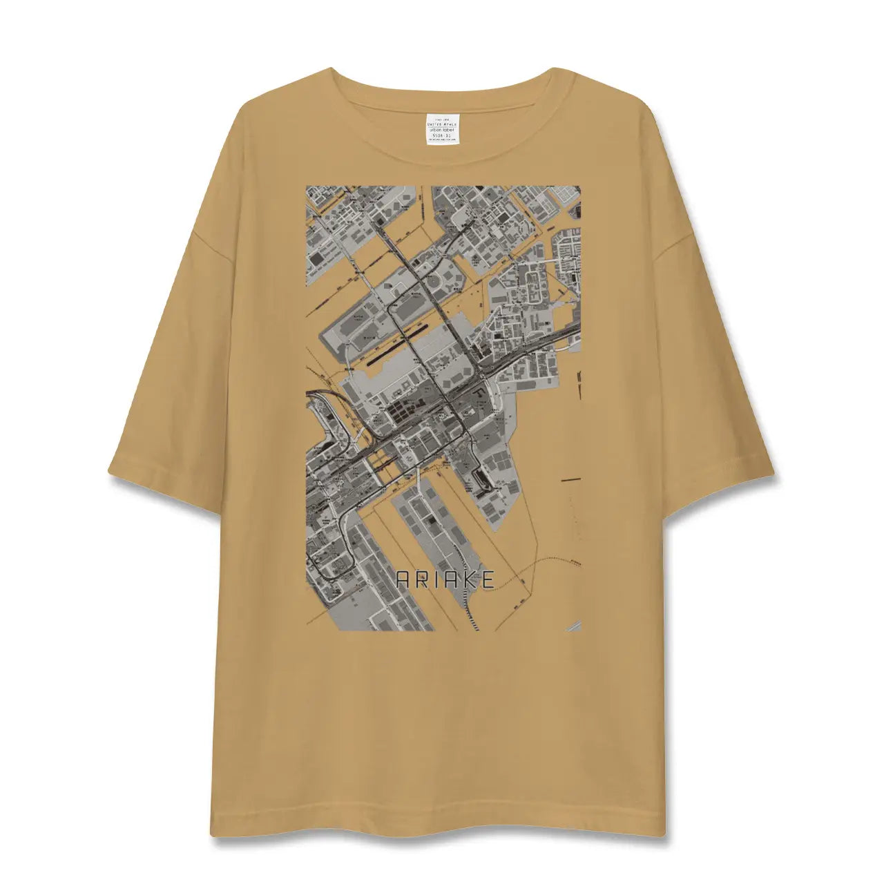 【有明(東京都)】地図柄ビッグシルエットTシャツ