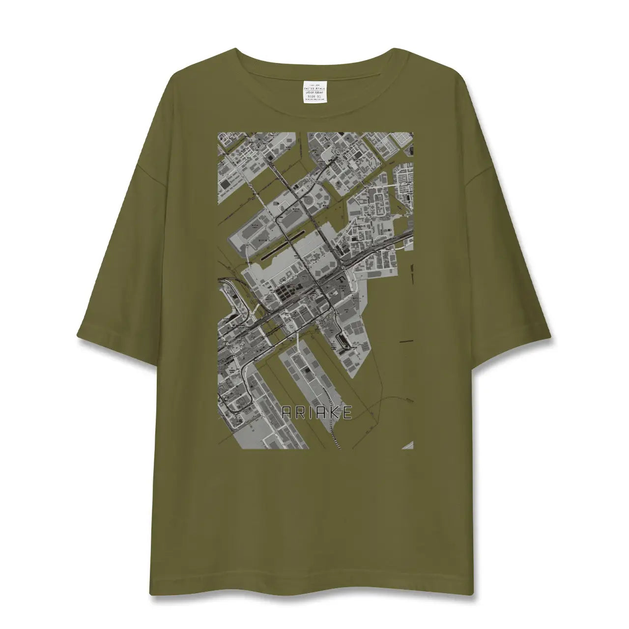 【有明(東京都)】地図柄ビッグシルエットTシャツ
