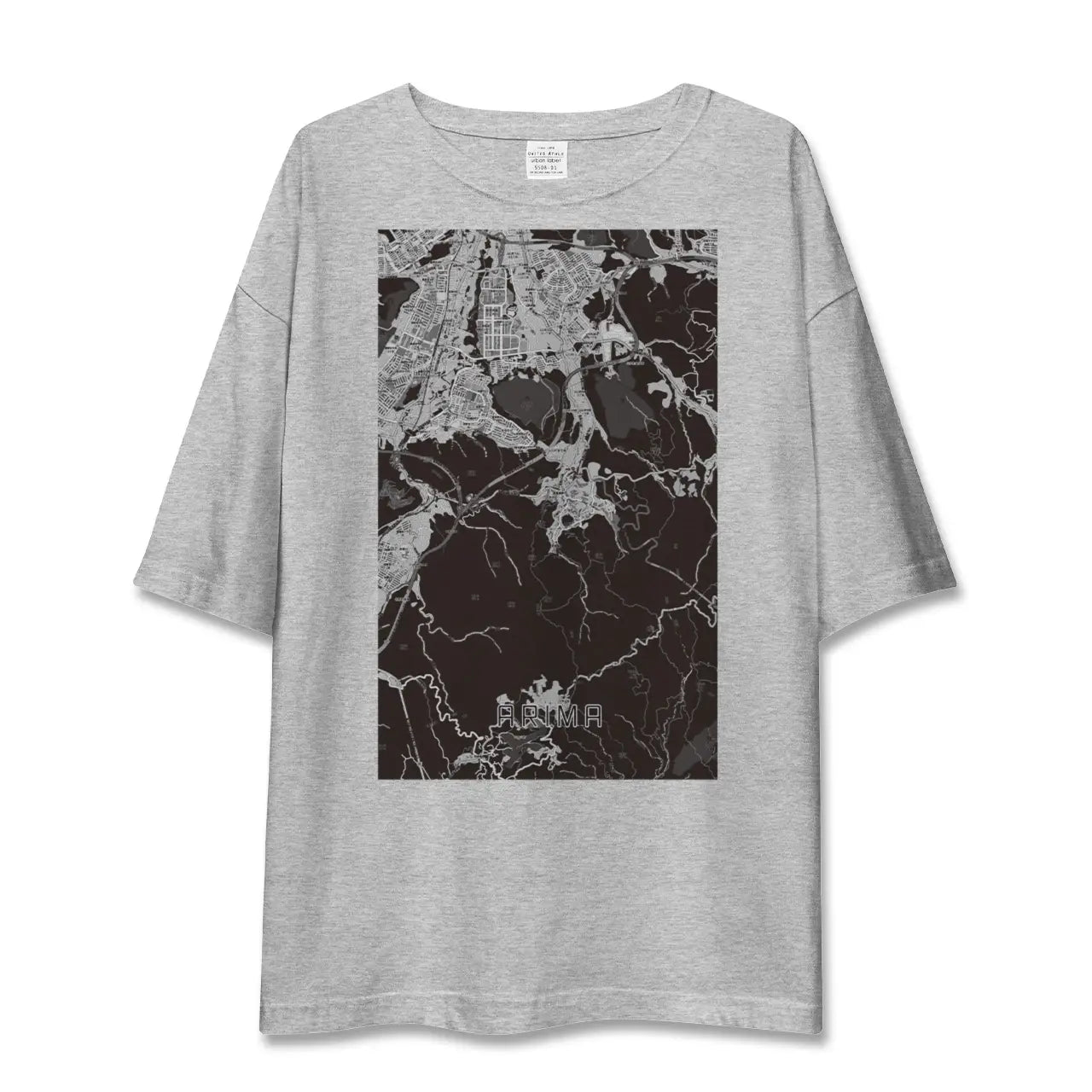 【有馬(兵庫県)】地図柄ビッグシルエットTシャツ