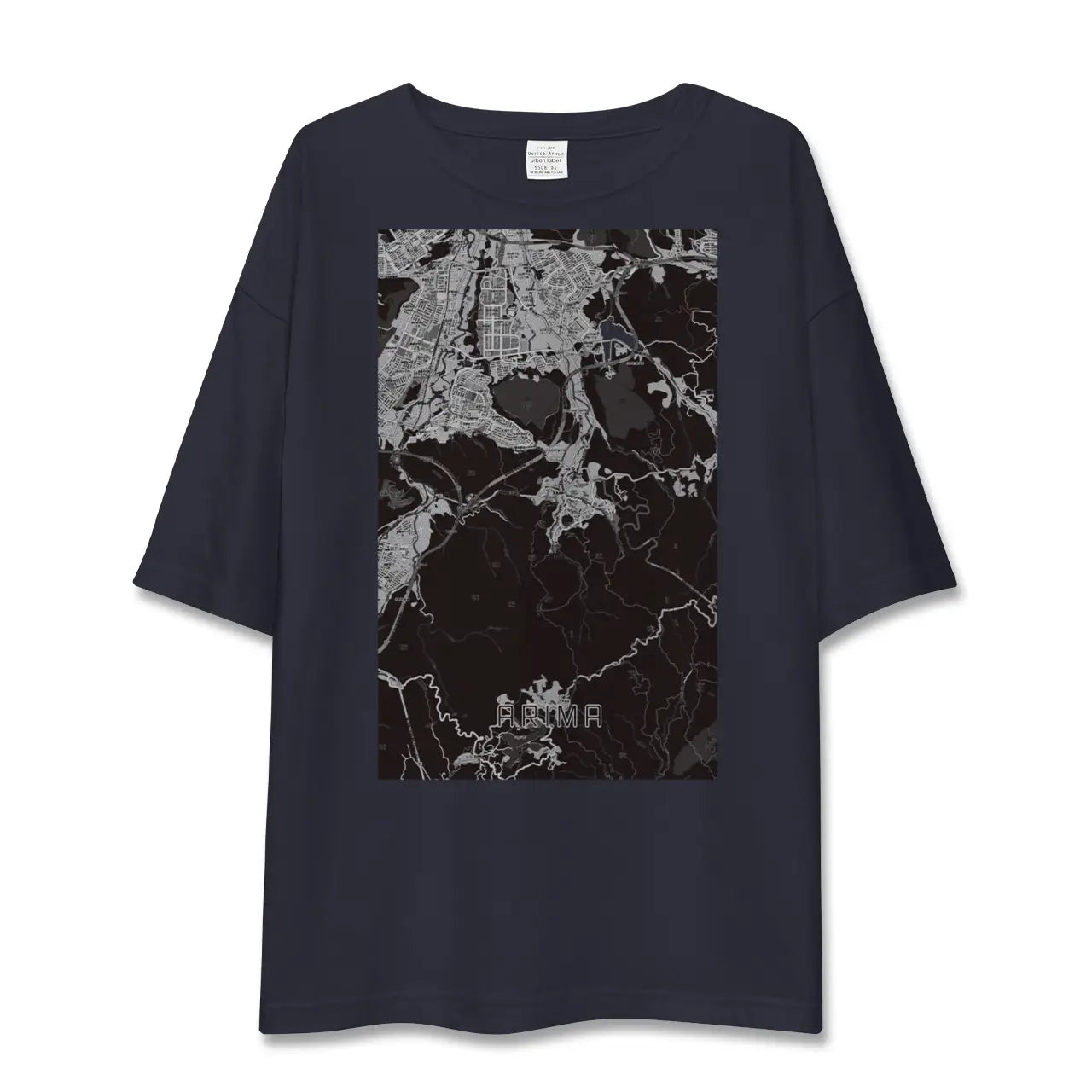 【有馬(兵庫県)】地図柄ビッグシルエットTシャツ