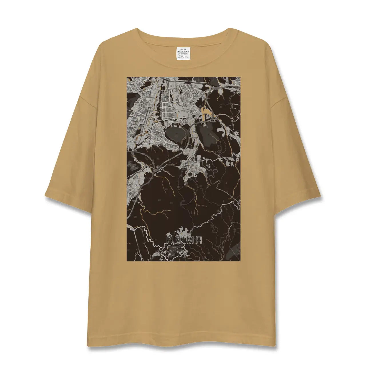 【有馬(兵庫県)】地図柄ビッグシルエットTシャツ