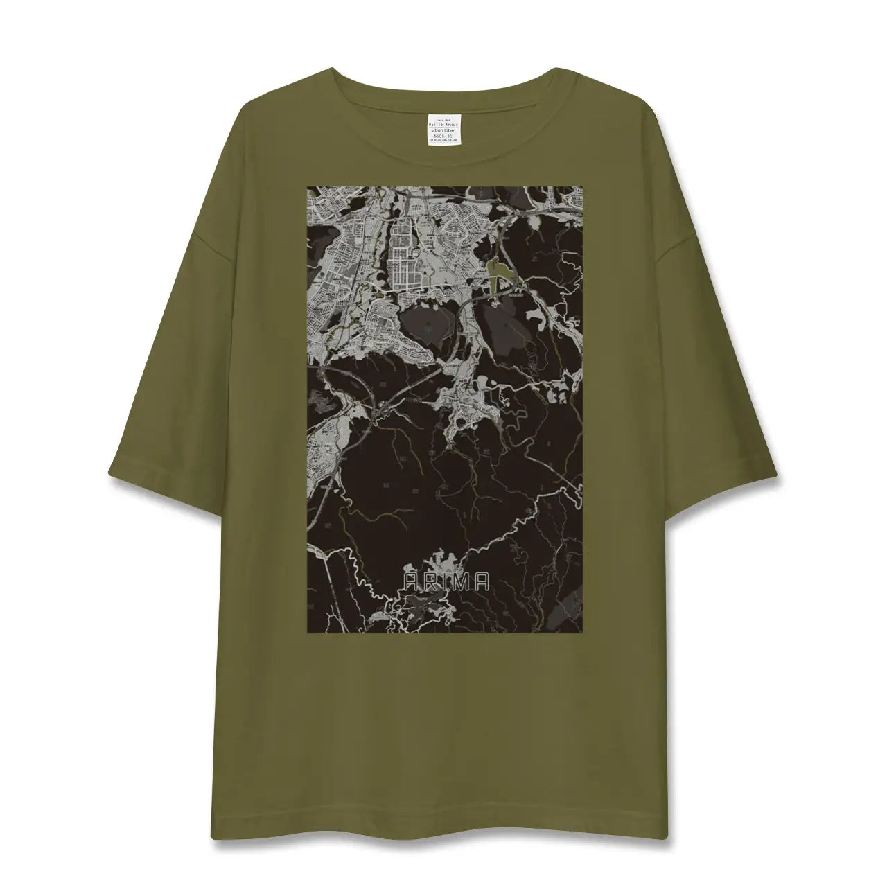 【有馬(兵庫県)】地図柄ビッグシルエットTシャツ