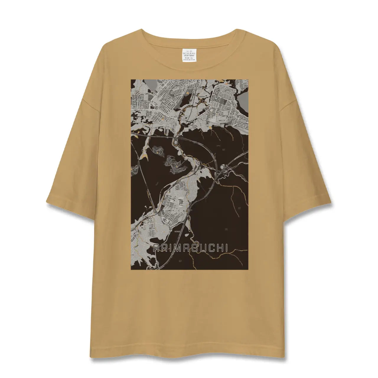 【有馬口(兵庫県)】地図柄ビッグシルエットTシャツ