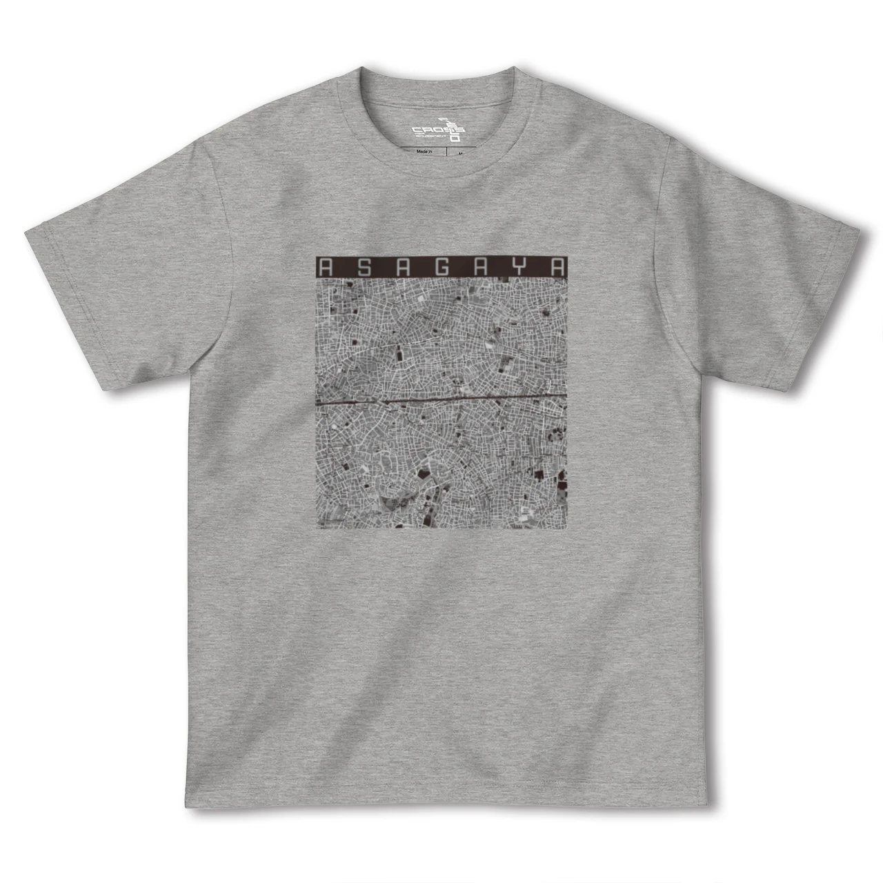 【阿佐ケ谷2(東京都)】地図柄ヘビーウェイトTシャツ