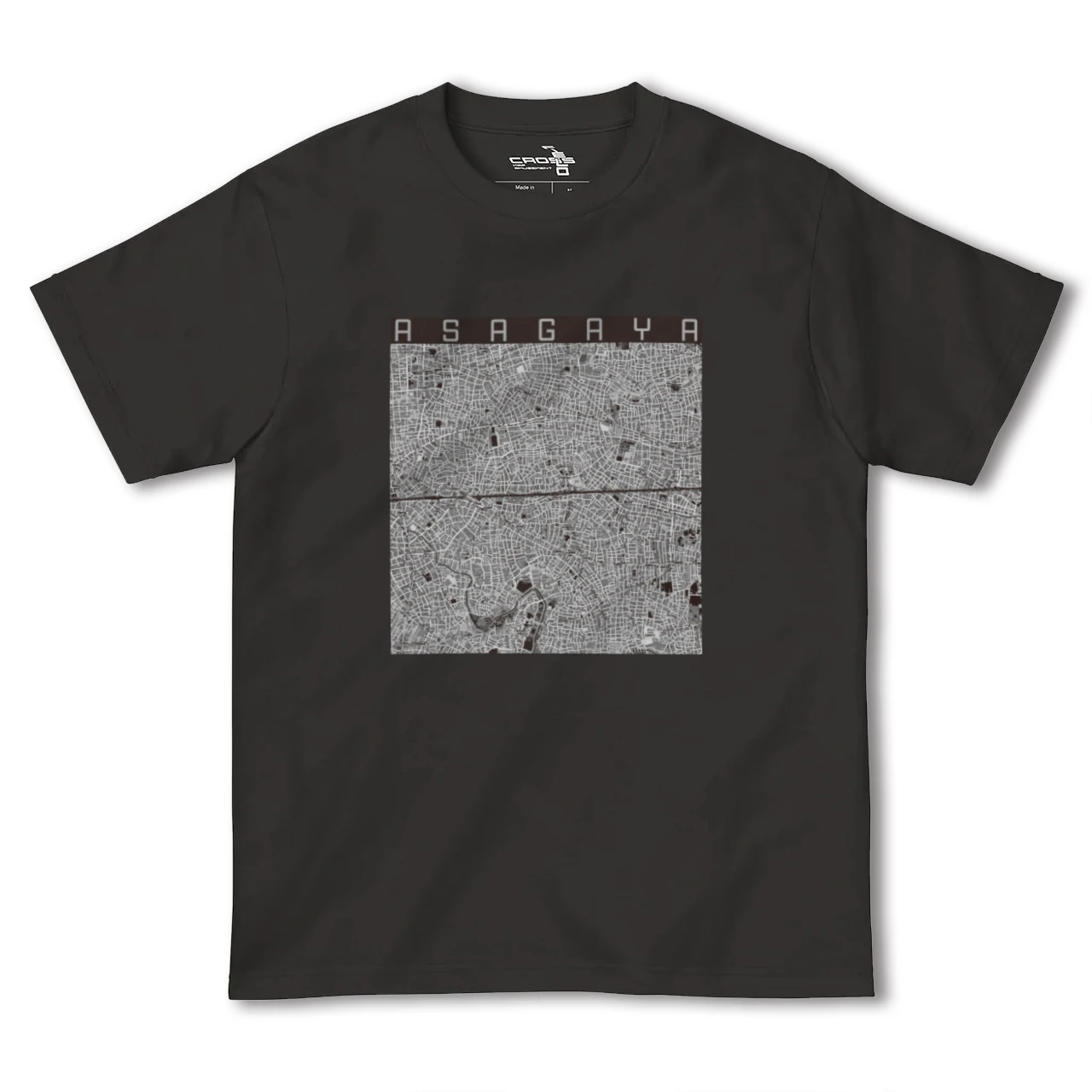 【阿佐ケ谷2(東京都)】地図柄ヘビーウェイトTシャツ