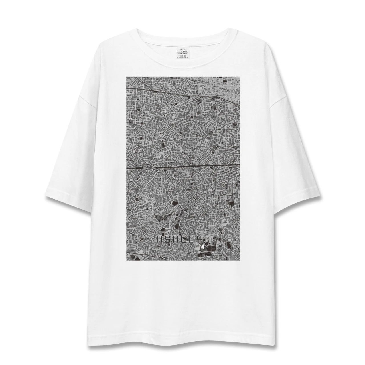 【阿佐ケ谷2(東京都)】地図柄ビッグシルエットTシャツ