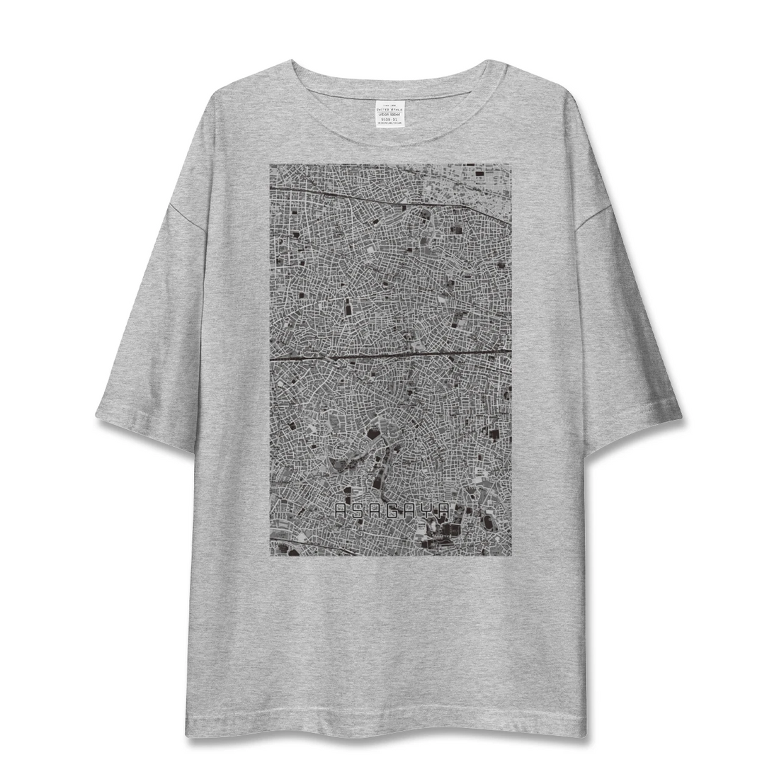 【阿佐ケ谷2(東京都)】地図柄ビッグシルエットTシャツ