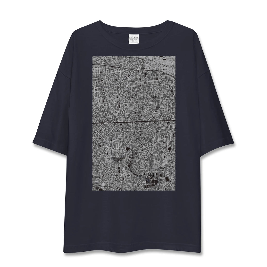 【阿佐ケ谷2(東京都)】地図柄ビッグシルエットTシャツ