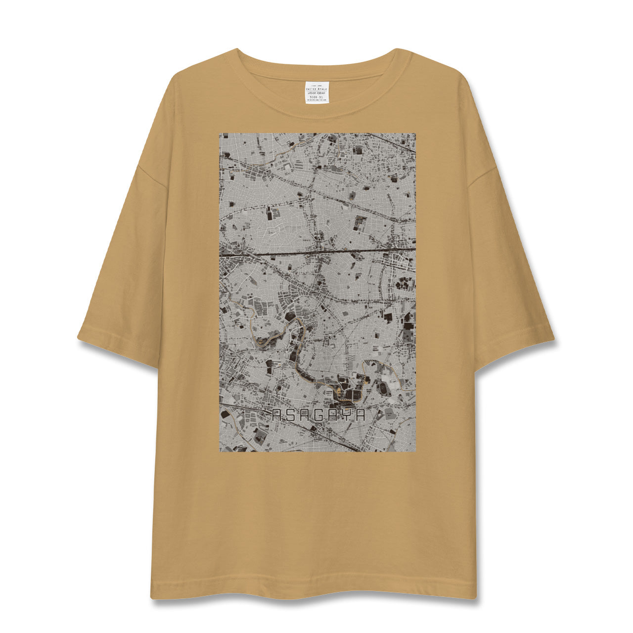 【阿佐ケ谷(東京都)】地図柄ビッグシルエットTシャツ