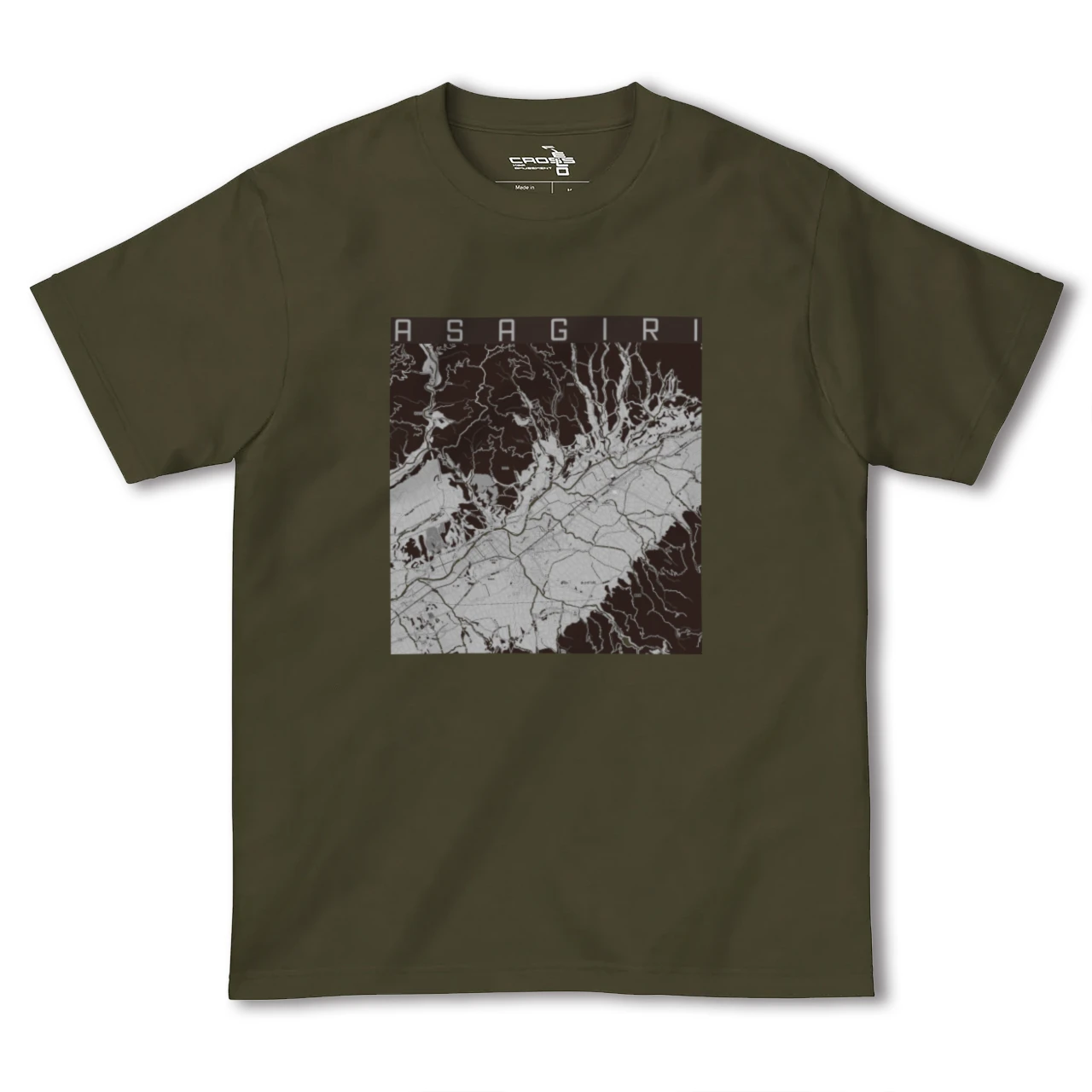 【あさぎり(熊本県)】地図柄ヘビーウェイトTシャツ