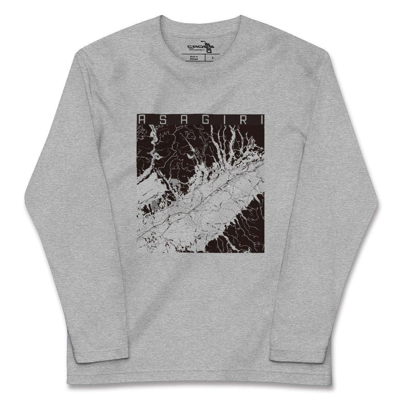【あさぎり(熊本県)】地図柄ロングスリーブTシャツ