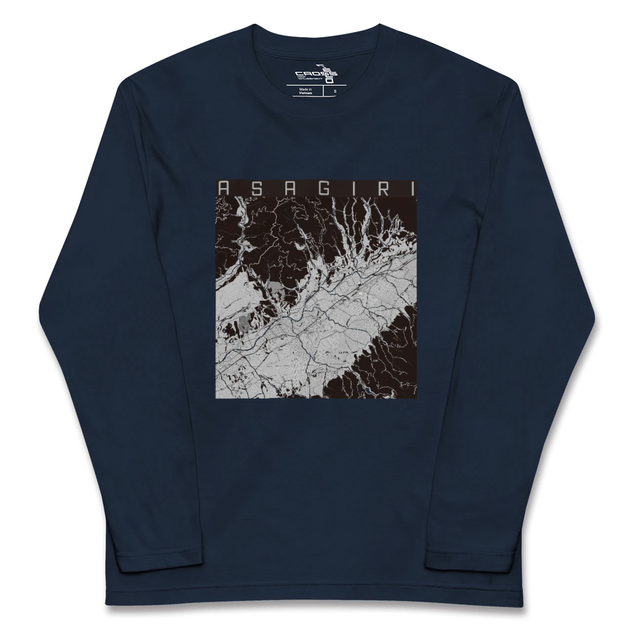 【あさぎり(熊本県)】地図柄ロングスリーブTシャツ