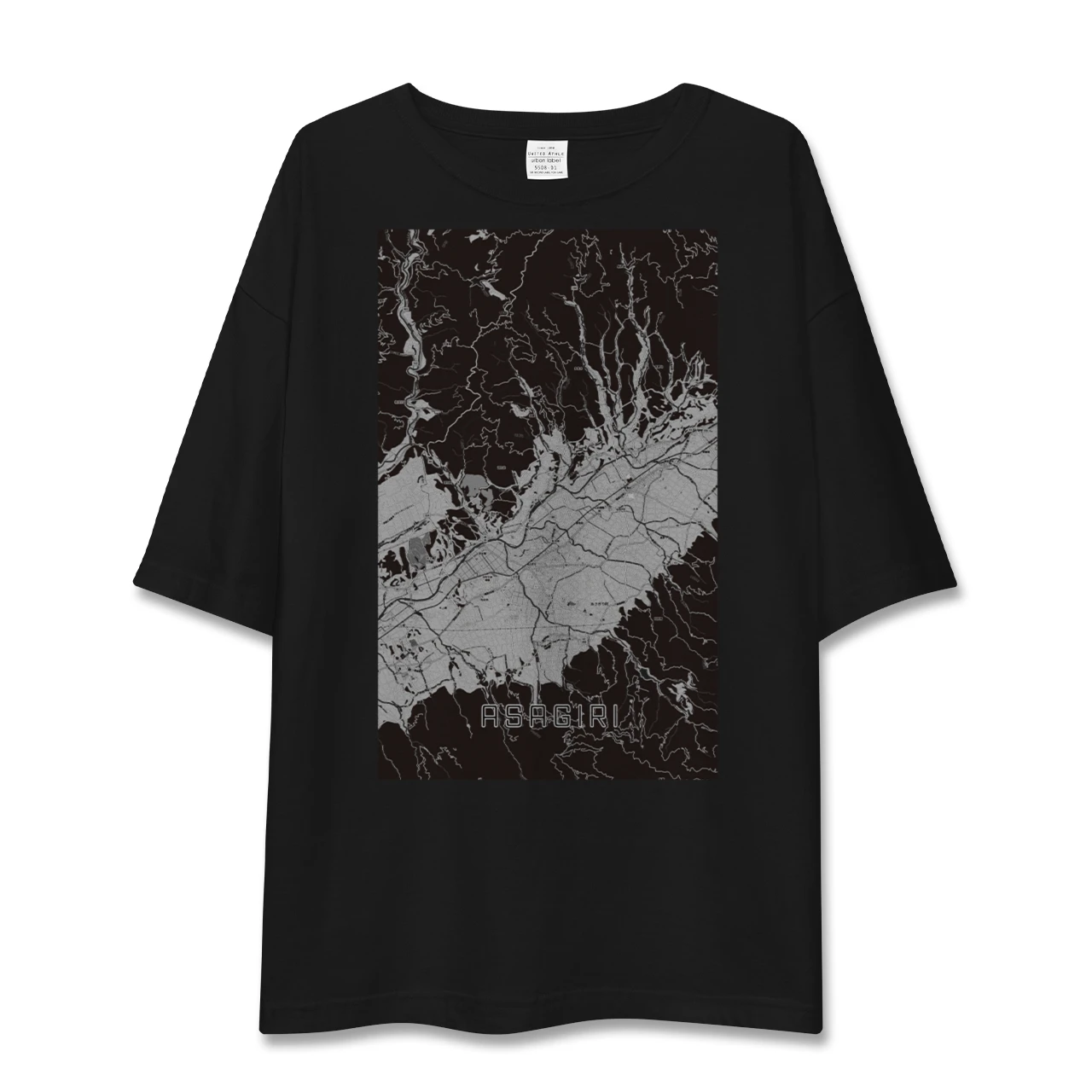 【あさぎり(熊本県)】地図柄ビッグシルエットTシャツ