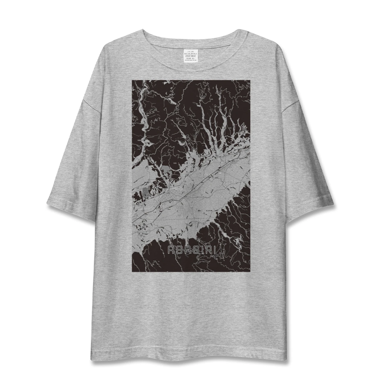 【あさぎり(熊本県)】地図柄ビッグシルエットTシャツ
