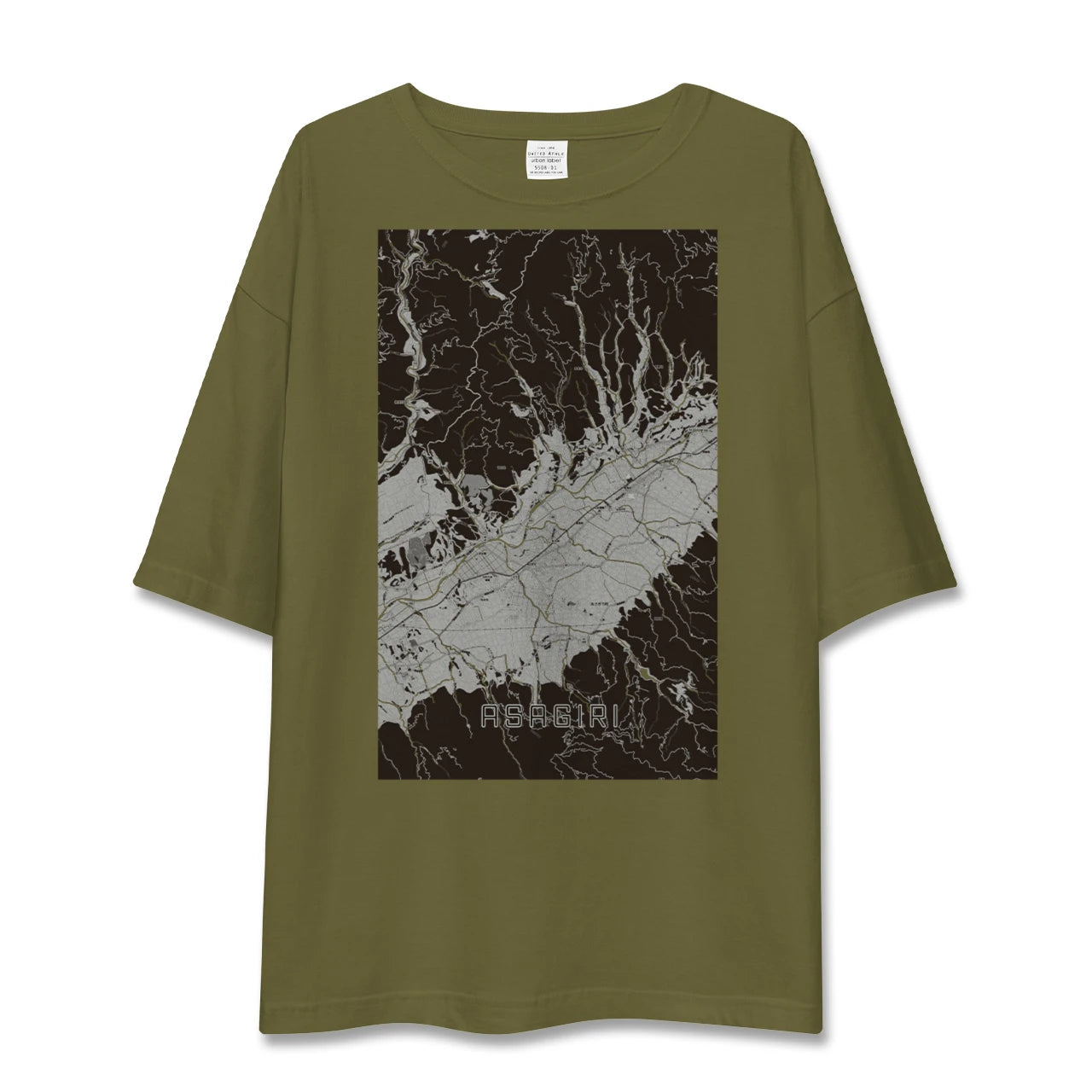 【あさぎり(熊本県)】地図柄ビッグシルエットTシャツ