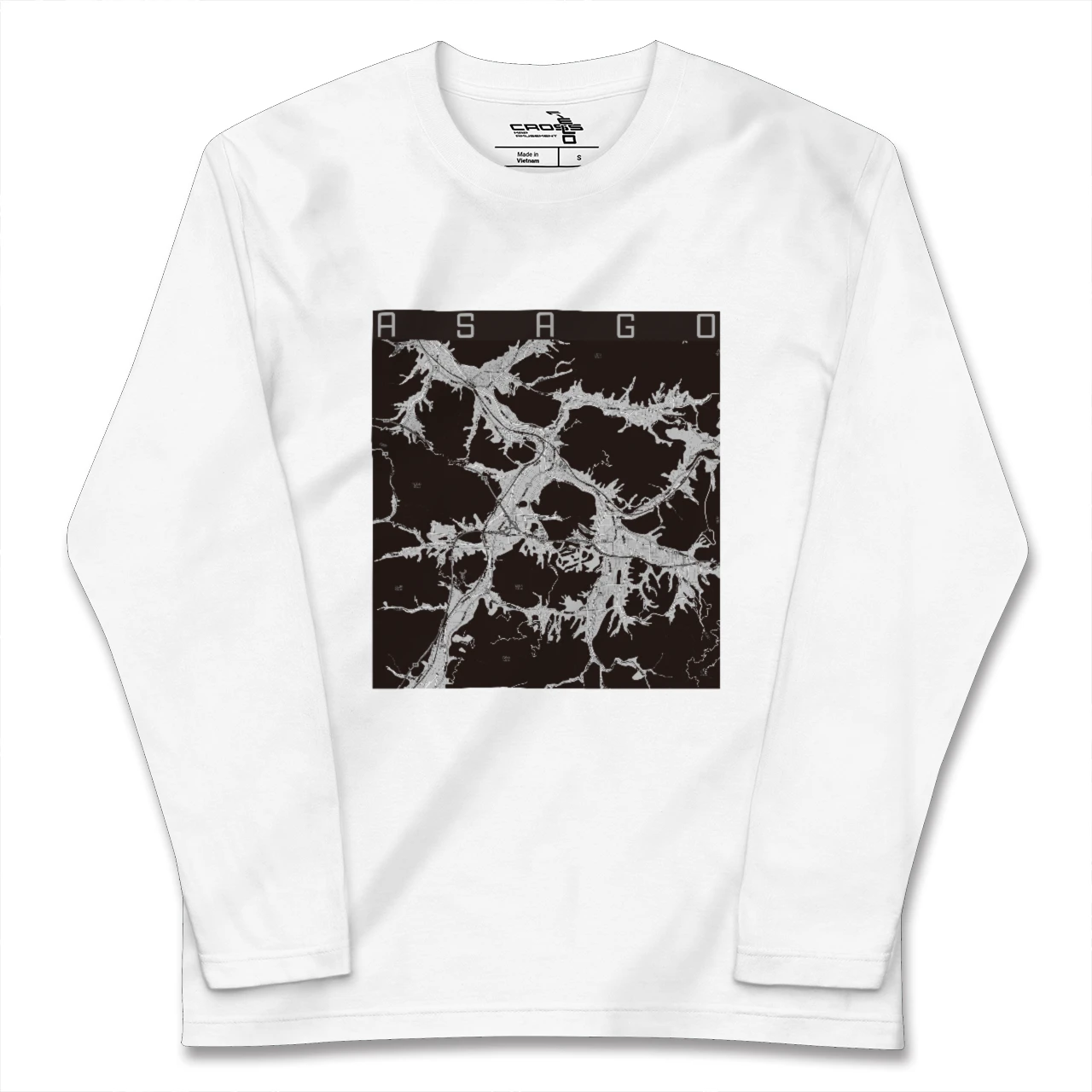 【朝来(兵庫県)】地図柄ロングスリーブTシャツ