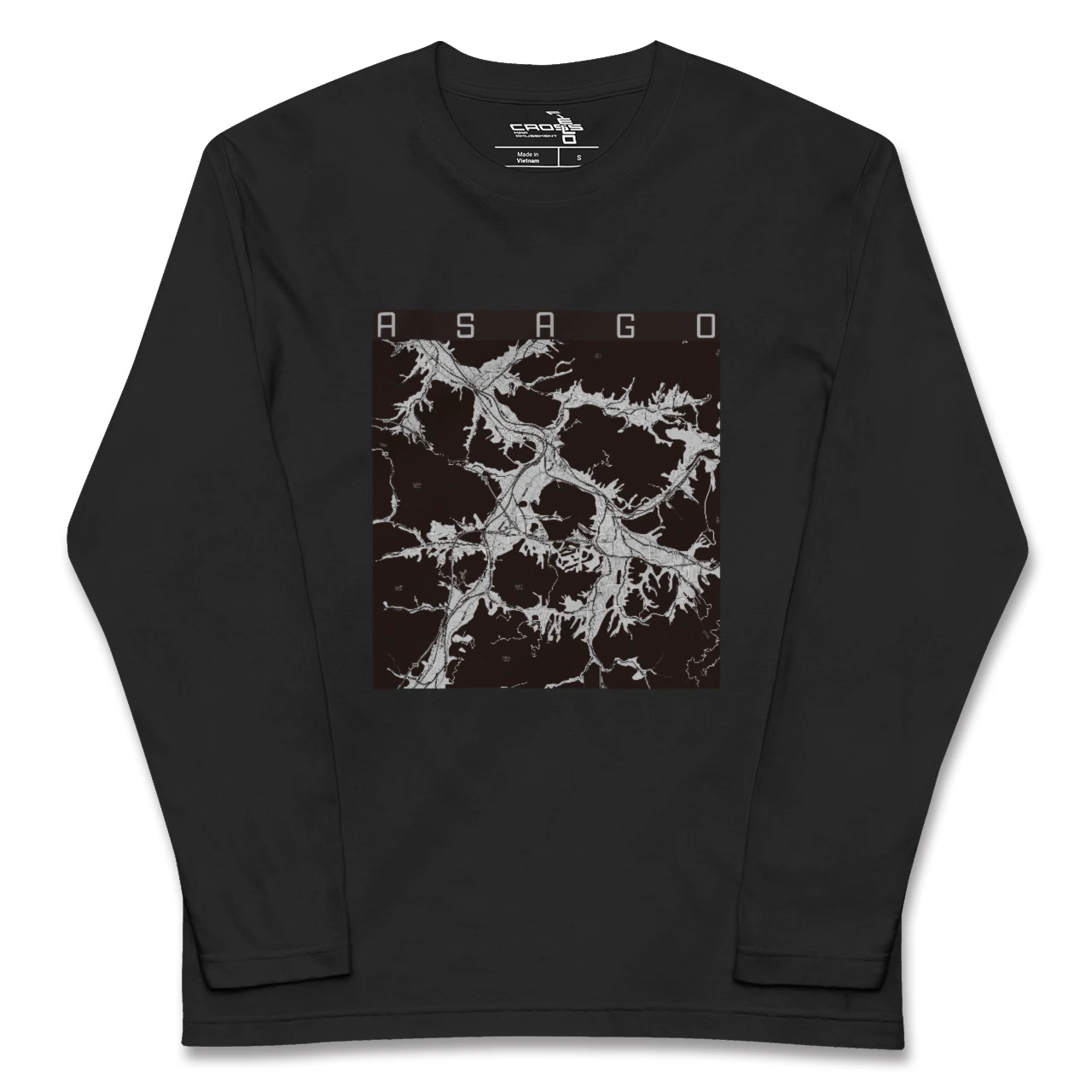 【朝来(兵庫県)】地図柄ロングスリーブTシャツ