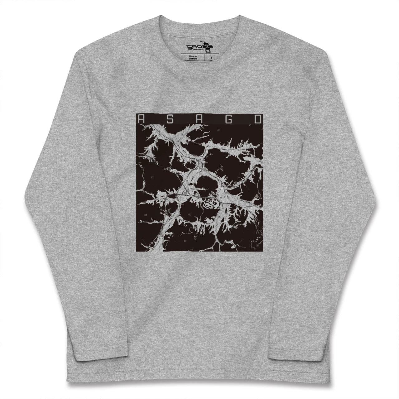 【朝来(兵庫県)】地図柄ロングスリーブTシャツ