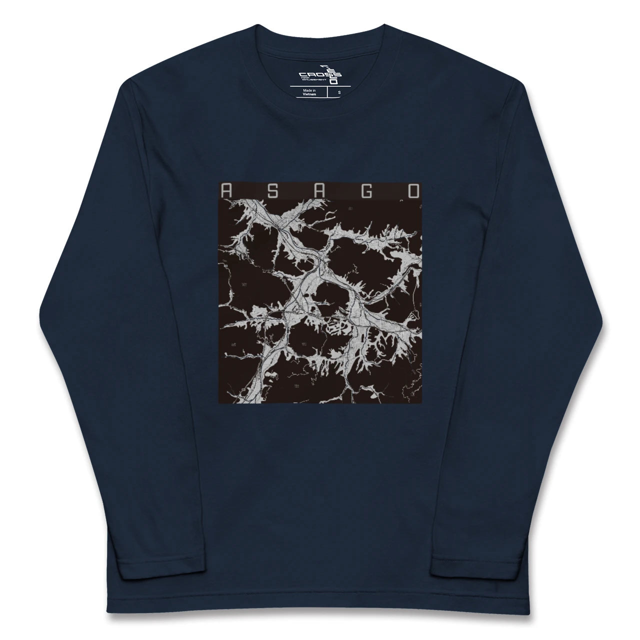 【朝来(兵庫県)】地図柄ロングスリーブTシャツ