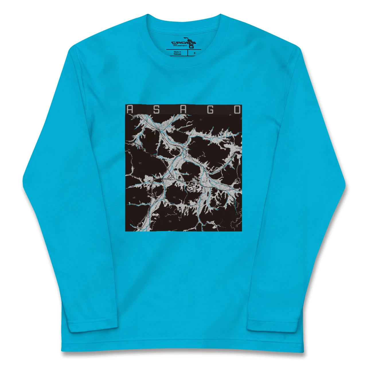 【朝来(兵庫県)】地図柄ロングスリーブTシャツ