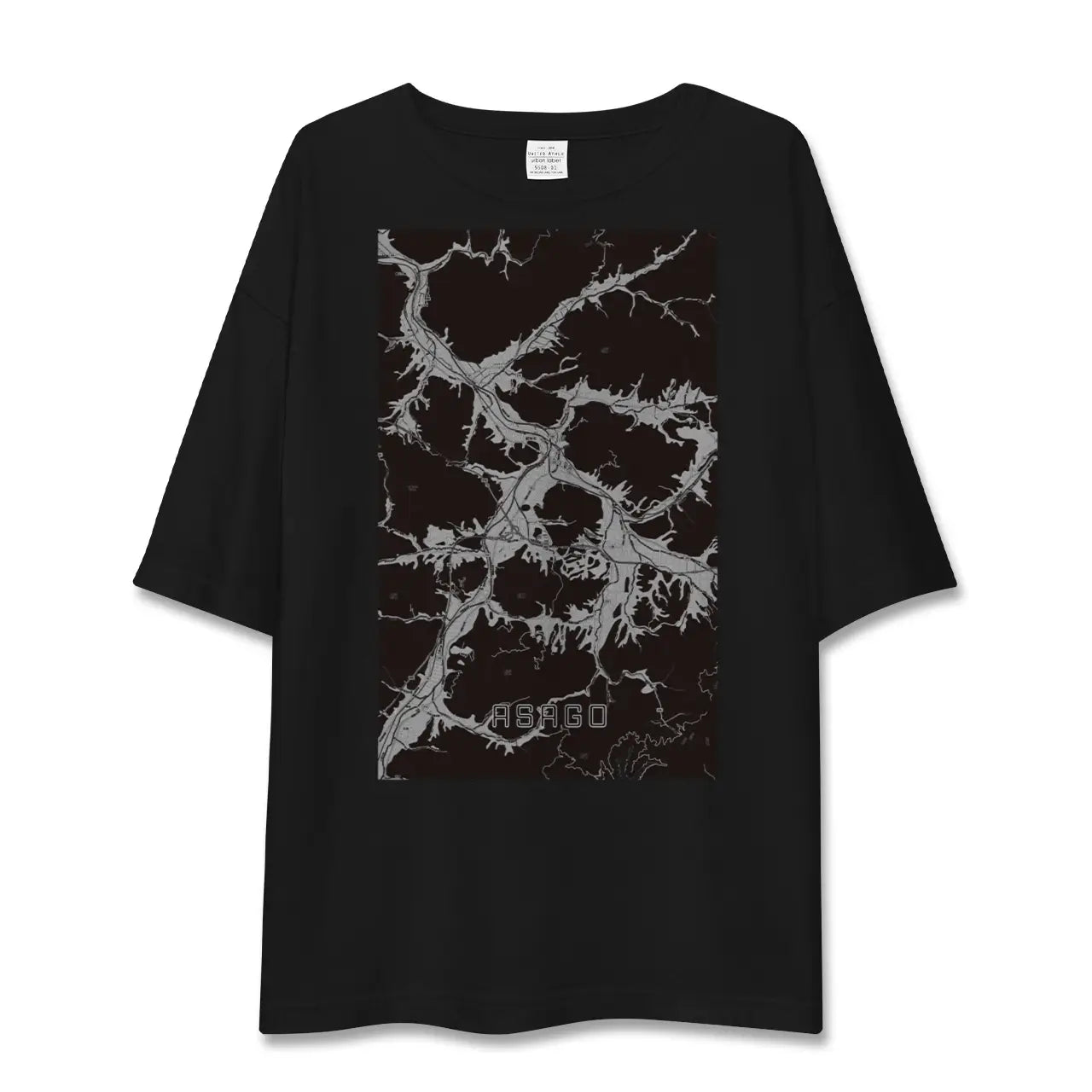 【朝来(兵庫県)】地図柄ビッグシルエットTシャツ